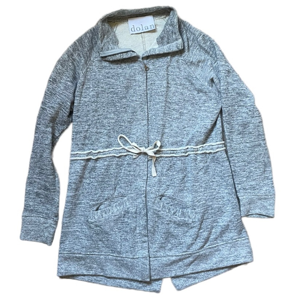 Anthropologie Dolan Gray Hooded Zip Up Cinched Waist Sweatshirt Size Small